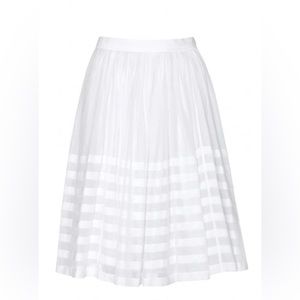 Burberry Brit Cotton & Silk White Skirt